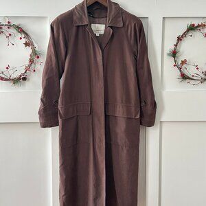🌧️ Vintage London Fog Brown Trench | Detachable Lining + Hood | XS